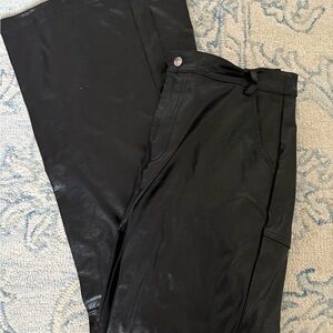Princess Polly faux leather flare pants